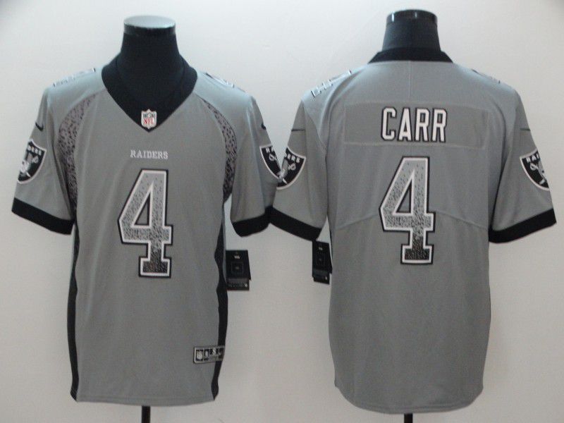 Men Oakland Raiders #4 Carr Grey Nike Drift Fashion Color Rush Limited NFL Jerseys->oakland raiders->NFL Jersey